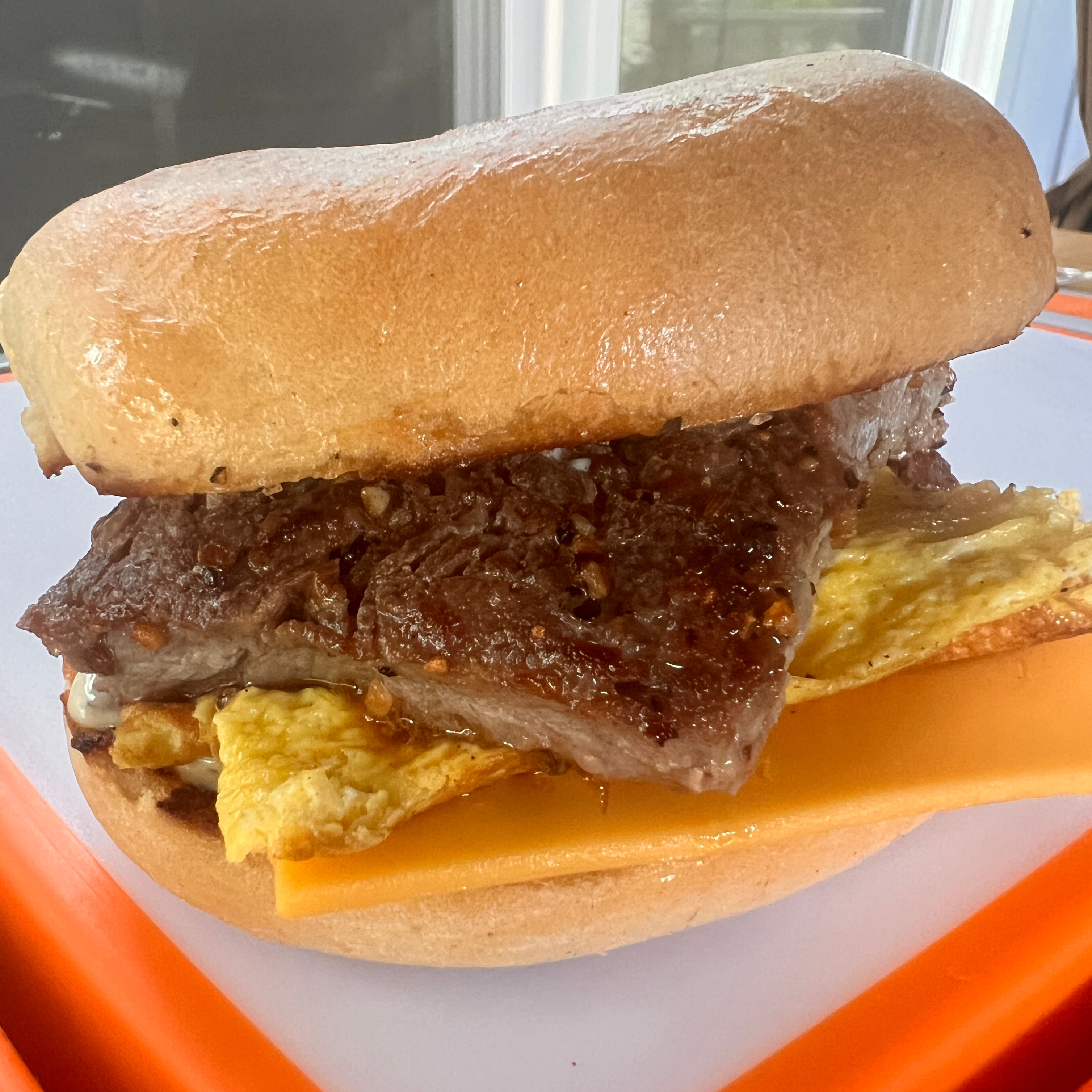 Steak Bagel Sandwich (Inspired by McD's)